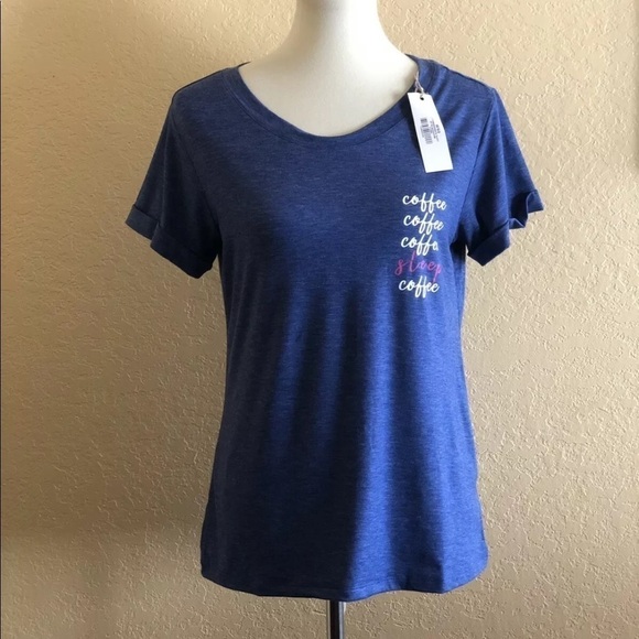 Natural Reflections Mazarene Blue Coffee Sleep Top - Picture 8 of 8